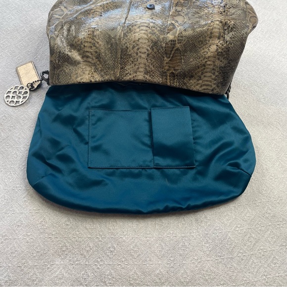 Coach Kristin Python Embossed Shoulder Bag - Picture 14 of 14